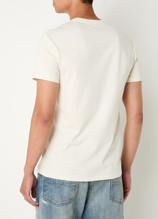 Ralph Lauren T-shirt met logoborduring - achterkant 2 herbal milk / beige