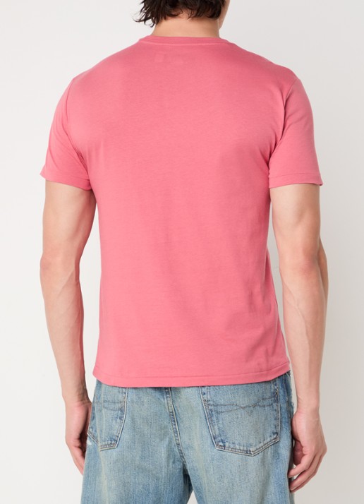 Ralph Lauren T-shirt met logoborduring - achterkant 4 adirondack berry / rood