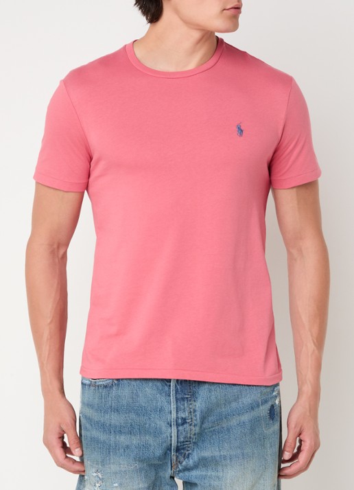 Ralph Lauren T-shirt met logoborduring - detail adirondack berry / rood