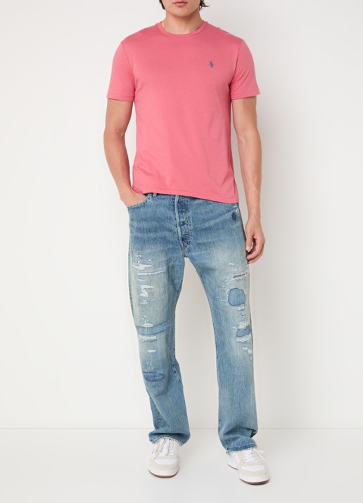Ralph Lauren T-shirt met logoborduring - voorkant 3 adirondack berry / rood