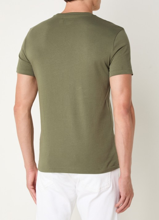 Ralph Lauren T-shirt met logoborduring - achterkant 4 garden trail / groen
