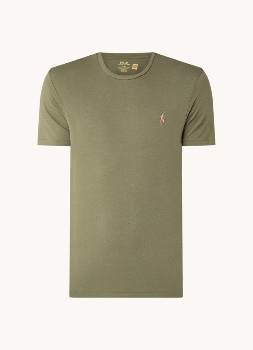 Ralph Lauren T-shirt met logoborduring - voorkant 2 garden trail / groen
