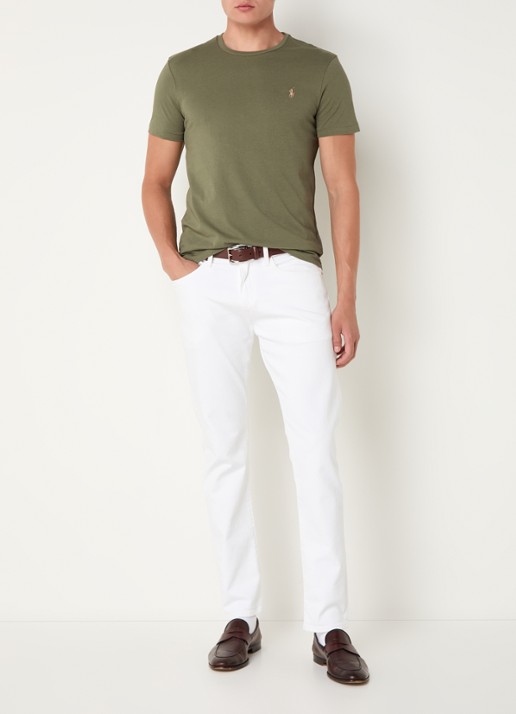 Ralph Lauren T-shirt met logoborduring - voorkant 3 garden trail / groen
