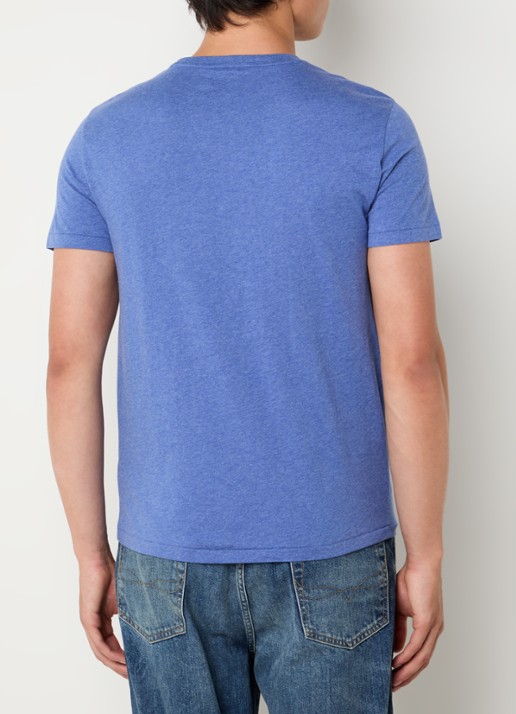 Ralph Lauren T-shirt met logoborduring - achterkant faded royal heather/ blauw