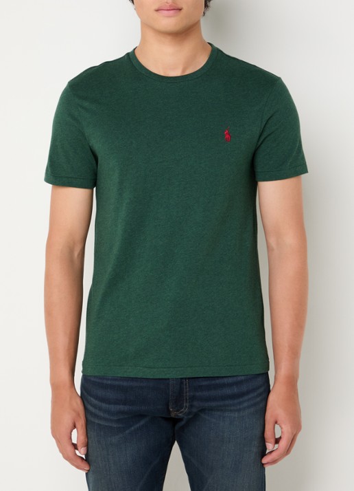 Ralph Lauren T-shirt met logoborduring - detail 3 donkergroen