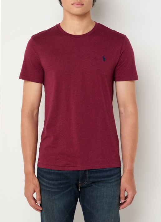 Ralph Lauren T-shirt met logoborduring - detail vintage port heather/c7587-4326
