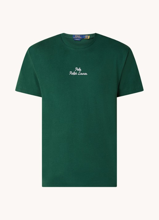 Ralph Lauren T-shirt met logoborduring - voorkant 2 vintage pine / donkergroen