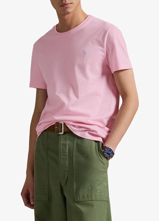Ralph Lauren T-shirt met logoborduring - detail bath pink / roze