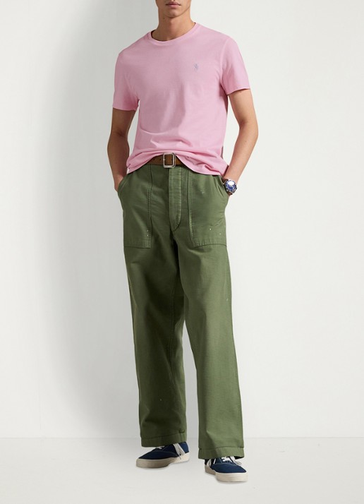 Ralph Lauren T-shirt met logoborduring - voorkant 4 bath pink / roze