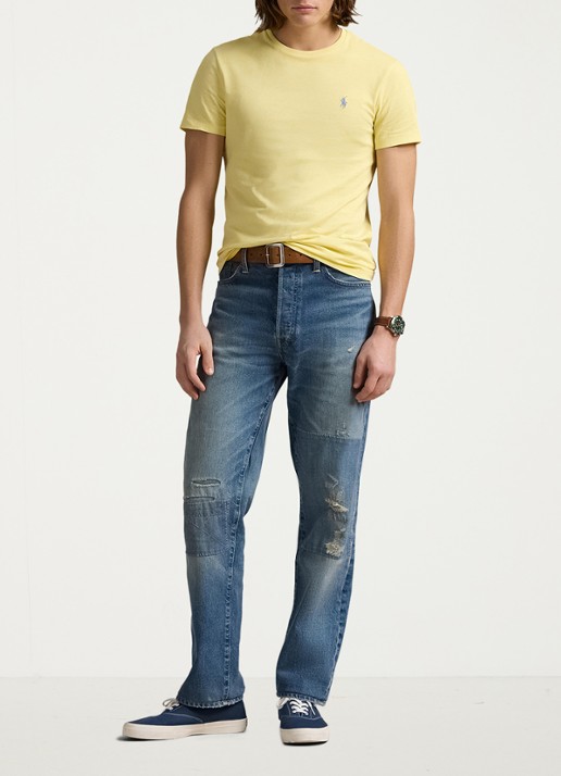 Ralph Lauren T-shirt met logoborduring - voorkant 2 resort gold / geel