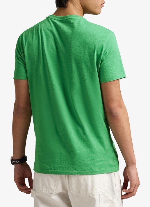 Ralph Lauren T-shirt met logoborduring - achterkant 4 raft green / groen