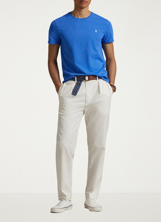 Ralph Lauren T-shirt met logoborduring - voorkant 4 embayment blue / blauw