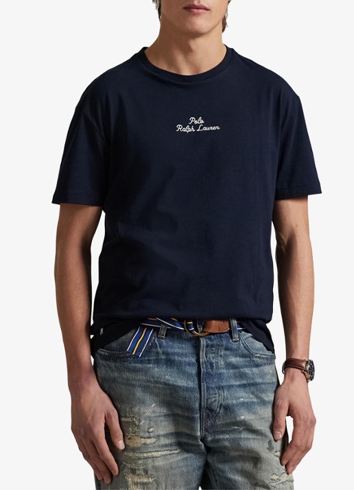 Ralph Lauren T-shirt met logoborduring - detail aviator navy / donkerblauw