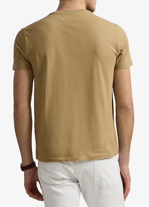 Ralph Lauren T-shirt met logoborduring - achterkant 5 coastal beige/c7952-45u1