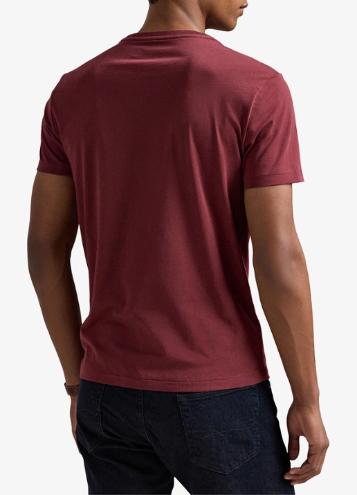Ralph Lauren T-shirt met logoborduring - achterkant 5 red wine/c5546-45tw