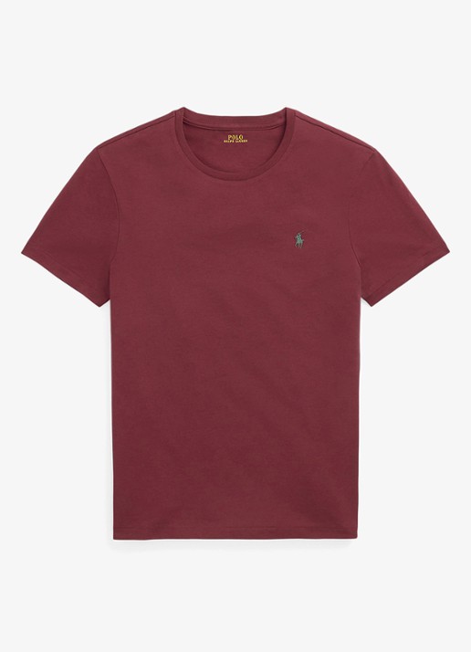 Ralph Lauren T-shirt met logoborduring - voorkant 3 red wine/c5546-45tw