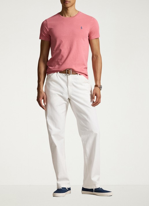 Ralph Lauren T-shirt met logoborduring - voorkant 2 desert rose/c7524-45u6