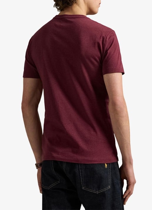 Ralph Lauren T-shirt met logoborduring - achterkant spring wine heather/c7996-3t06