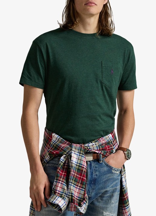 Ralph Lauren T-shirt met logoborduring - detail 4 scotch pine heather/c4939-48jk