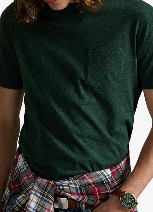 Ralph Lauren T-shirt met logoborduring - detail 5 scotch pine heather/c4939-48jk