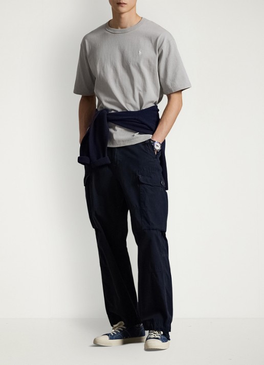 Ralph Lauren T-shirt met logoborduring - voorkant 5 grey dawn / grijs
