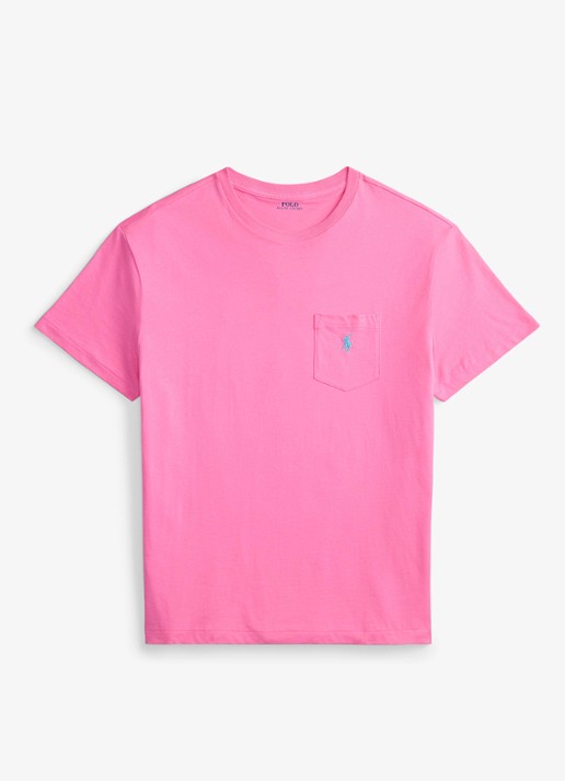 Ralph Lauren T-shirt met logoborduring - voorkant baja pink/c6995-zyvc