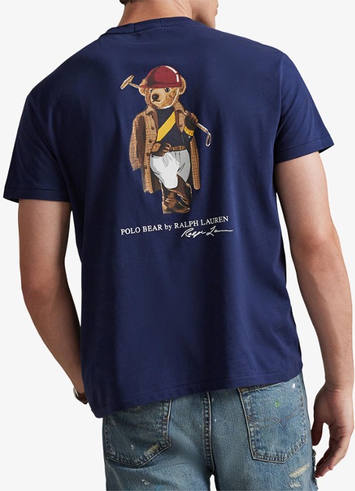 Ralph Lauren T-shirt met logoborduring - achterkant 5 newport navy / donkerblauw
