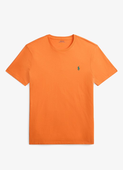 Ralph Lauren T-shirt met logoborduring - voorkant kona orange/c5204-zy9p