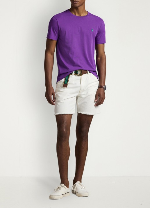 Ralph Lauren T-shirt met logoborduring - voorkant 5 cabana purple/c5223-zywt