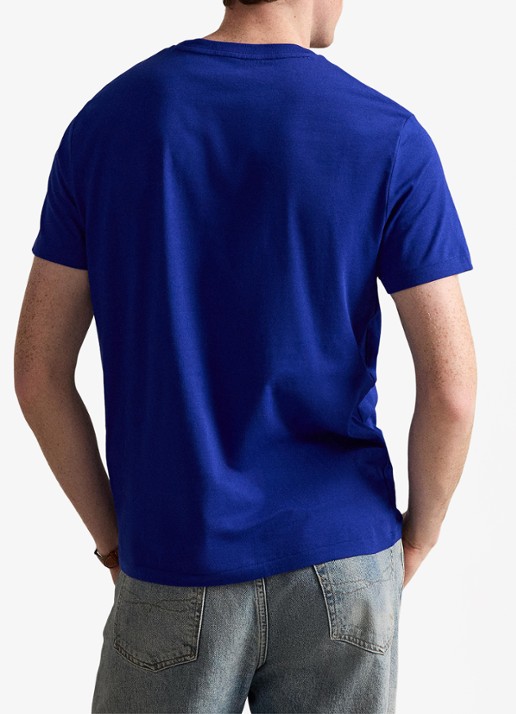 Ralph Lauren T-shirt met logoborduring - achterkant 3 classic azure / blauw