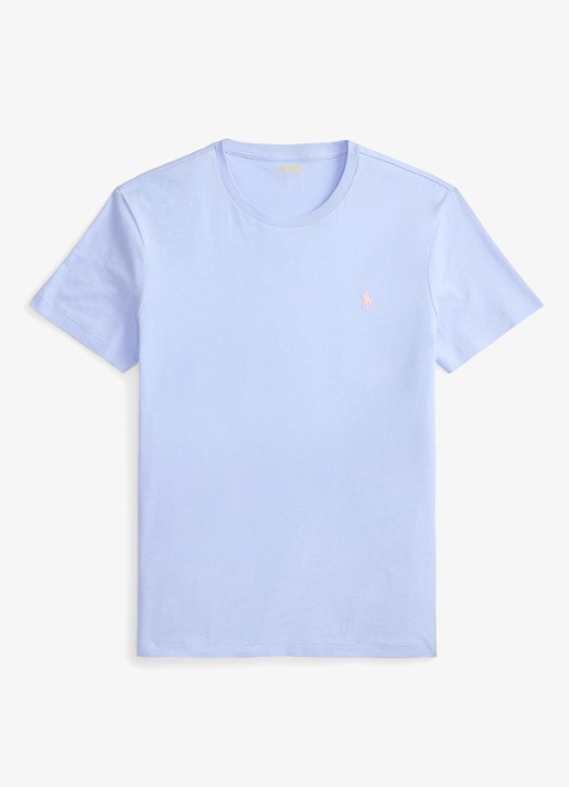 Ralph Lauren T-shirt met logoborduring - voorkant 3 pebble blue / blauw