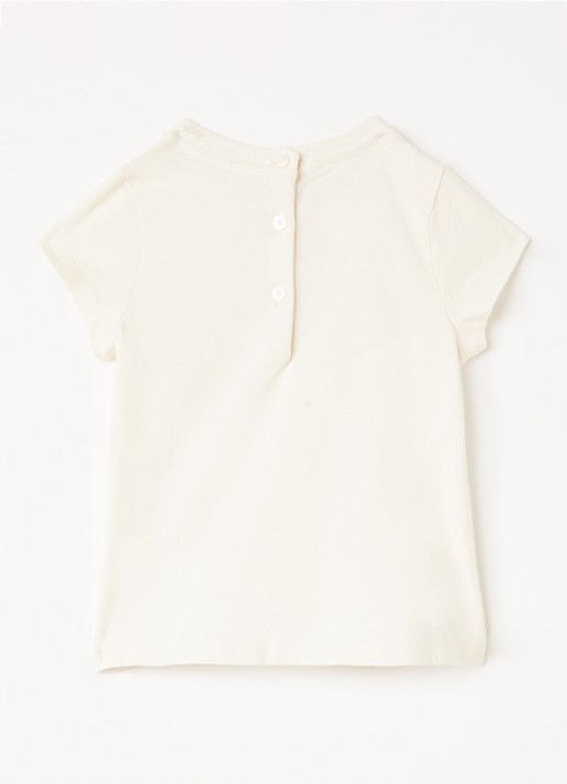 Ralph Lauren T-shirt met logooprint - voorkant 2 gebroken wit