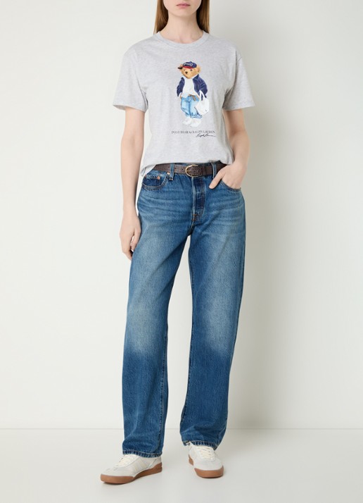 Ralph Lauren T-shirt met logoprint - voorkant 3 grijsmele