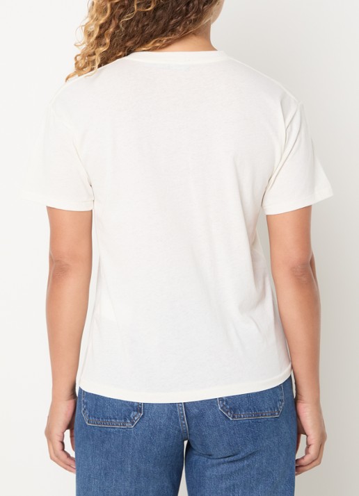 Ralph Lauren T-shirt met logoprint - achterkant 2 gebroken wit