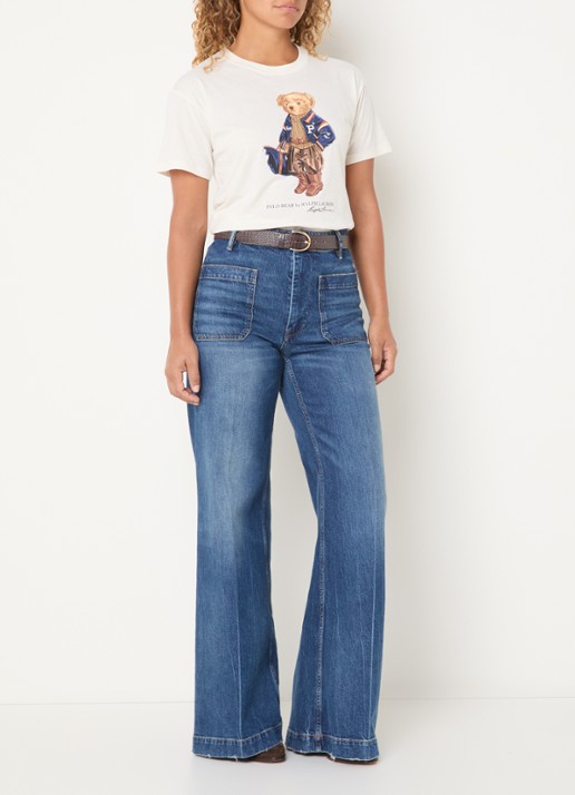 Ralph Lauren T-shirt met logoprint - voorkant 4 gebroken wit