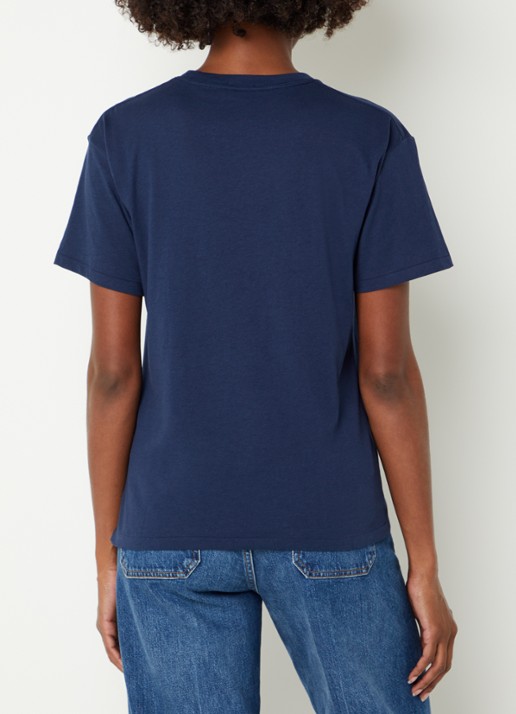 Ralph Lauren T-shirt met logoprint - achterkant indigo