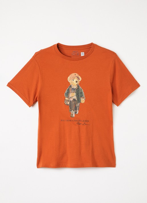 Ralph Lauren T-shirt met logoprint - voorkant 3 oranje