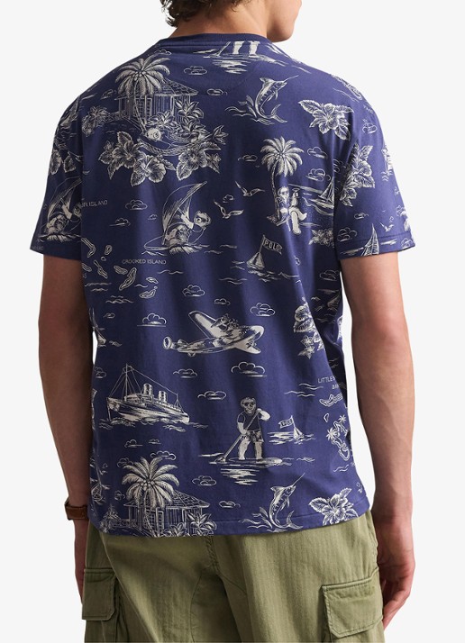 Ralph Lauren T-shirt met print en borstzak - achterkant 3 harbor island bear boathous