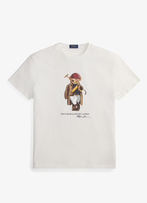 Ralph Lauren T-shirt met print - voorkant white society / wit