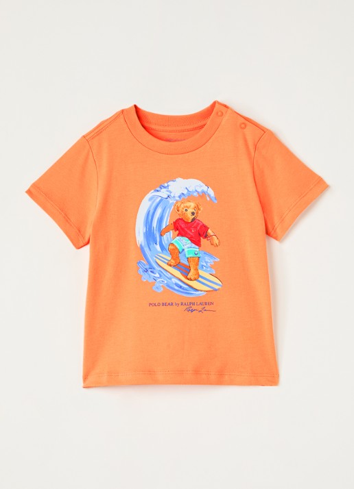 Ralph Lauren T-shirt met print - voorkant oranje
