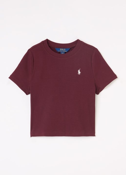 Ralph Lauren T-shirt met ribstructuur