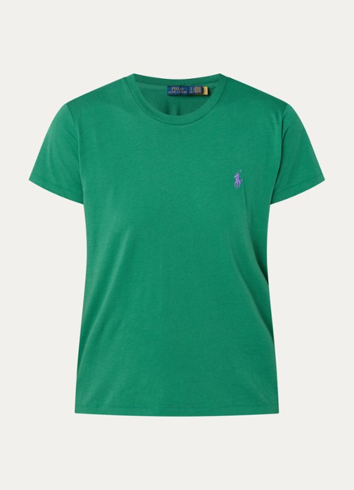 Ralph Lauren T-shirt met ronde hals - voorkant 2 donkergroen