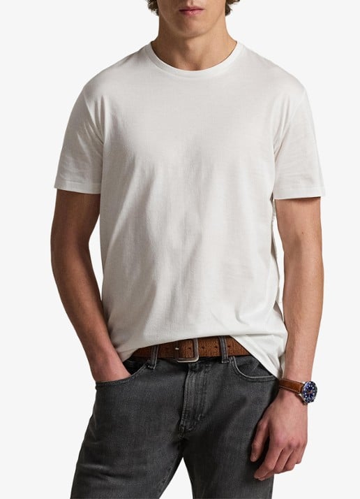 Ralph Lauren T-shirt met ronde hals - voorkant 2 white / wit