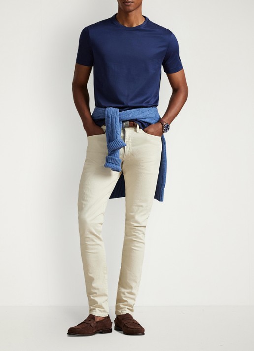 Ralph Lauren T-shirt met ronde hals - voorkant 5 donkerblauw
