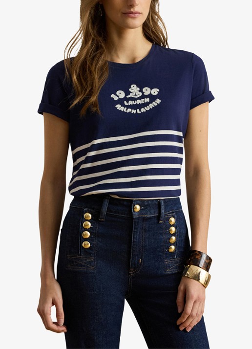 Ralph Lauren T-shirt met streepprint en logo