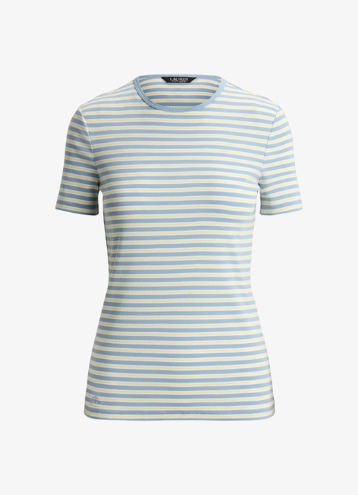 Ralph Lauren T-shirt met streepprint - voorkant 4 blue note multi / blauw