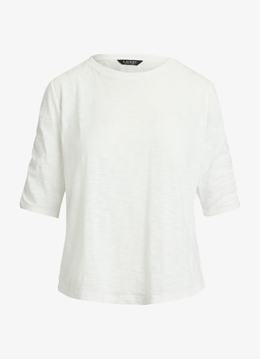 Ralph Lauren T-shirt met stretch - voorkant 4 wit