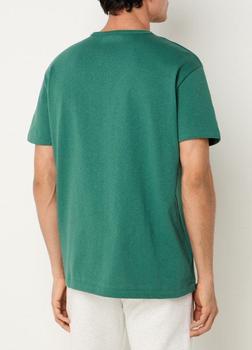 Ralph Lauren T-shirt van jersey met logoborduring  - achterkant 2 antique green / groen