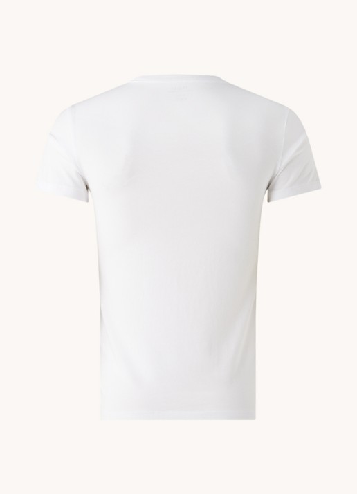 Ralph Lauren T-shirt van katoen in 2-pack - achterkant 2 wit
