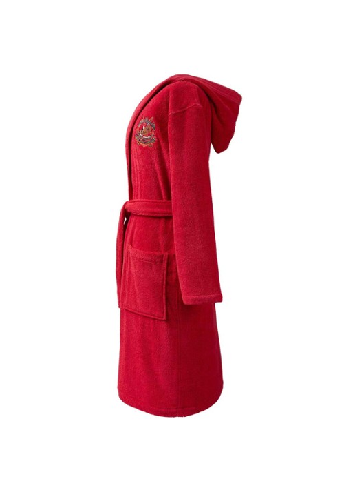 Ralph Lauren Taber badjas met logoborduring - unisex - detail rood